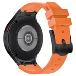 Samsung Galaxy Watch 20mm Armband i Silikon Svart Spänne Orange