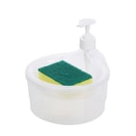 Hand Press Dispenser Set For Dish Soap With Sponge Holder For Home Kitchen Sink