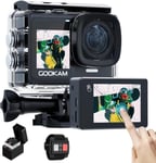 Go7 Caméra Sport 4K Ultra Hd Wifi 20Mp, Double Écran, Étanche 40M, Grand Angle 170°, Télécommande 2.4G, 2 Batteries 1350Mah Et Kit D'Accessoires Complet[ONE145380]