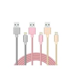 2m 2A Snabbladdningskabel Laddkabel Nylon till Apple Iphone