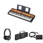 Yamaha Digital Keyboard PSR-E360MA, Maple - Entry-level digital keyboard bundled with HPH-150 Headphones, Keyboard Bag SC-KB630, and sustain Pedal