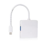 Mini Display Port DP to HDMI VGA DVI Converter for Macbook Pro Air Mac White