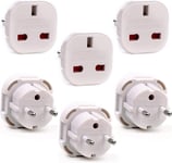 EU Travel Adapter - UK to European Plug Adapter - Travel Plug Converter UK to E