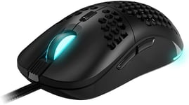 Arakne Souris De Gaming Professionnelle Ultra-Légère 10 000 Dpi Avec Rétroéclairage Rgb,Boutons Latéraux Et Design Ambidextre-Logiciel Propio Et Câble Panacord,Noir