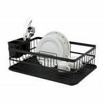 Metal Dish Drainer W Drip Tray Kitchen Sink Plate Tidy Rack Storage Holder 9021