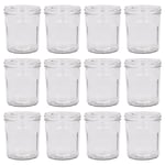 Argon Tableware Glass Jam Jars with Lids - 310ml - Pack of 12