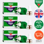 Jungle Formula Mosquito Killer 2 Pin Plug In Diffuser with 35ml Liquid BottlesX3