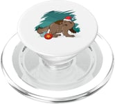 Christmas Wolverine with Santa Hat and Ornaments in Snow PopSockets PopGrip for MagSafe