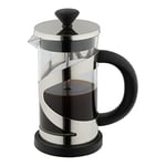 Café Olé Classico Cafetiere, Chrome Finish, 600ml, 4 Cup, French Press Coffee Maker, Heat Resistant Handle, Stainless Steel, CM-06C