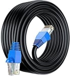 DIRECT BURIAL ETHERNET NETWORK CABLE CAT6 OUTDOOR WATERPROOF 15M METER BLACK