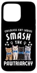 Coque pour iPhone 15 Pro Max Les dames chats sans enfants brisent le patriarcat