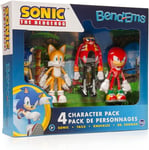 Bendems Sonic The Hedgehog 4 Pack Sonic / Tails / Knuckles / Dr Eggman New