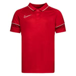 Nike Piké Dri-FIT Academy 21 - Röd/Vit Barn, storlek S: 128-137 cm