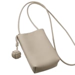 Crossbody Mobilveske i Kunstskinn med Magnetlukking (200 x 130 mm) - Beige