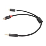 3,5 mm hane till 2 RCA hona kabel HiFi guldpläterad kontakt 2-vägsöverföring stereoljudkabel Y-adapter för smartphone