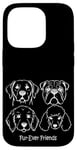 iPhone 14 Pro Dog Face Breeds Fur-Ever Friends Cute Puppy Pet Lover Case