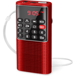 PRUNUS J-328 Small Radio Portable Rechargeable FM Radio,Walkman MP3 Digital with