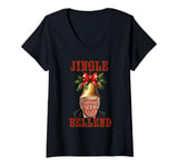 Womens Jingle Bell End Anti Trump Funny Christmas V-Neck T-Shirt