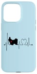 Coque pour iPhone 15 Pro Max Shih Tzu Dog Heartbeat EKG Funny Dogs Amoureux et propriétaire