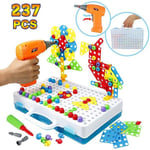 Mosaïque Enfant Puzzle 3D Jeu Construction Jouet Créatif à Visser 237 pièces