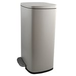 Spirella SP2710 50 Litre Kitchen Trash Bin, Soft Close, Plastic Interior, Pedal, Grey, Taupe