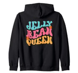 Jelly Bean Queen Groovy Lettering Vibes Zip Hoodie