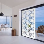 Panneau en PVC ajouré Pare soleil - RADIANT - blanc - 73x148 cm