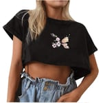 2021 New Crop Tops for Women High Waist Vintage Tops Streetwear for Valentine Crop Tops Sexy Black XS