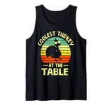 Thanksgiving Toddler Coolest Turkey At The Table Dinner Tank Top