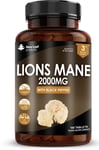 Lions Mane Mushroom Extract Supplement 2000mg - 180 Tablets - UK Made