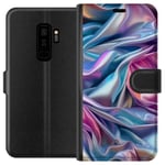 Samsung Galaxy S9+ Sort Lommebokdeksel Cellofan