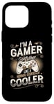 Coque pour iPhone 16 Pro Max Gamer Godfather pour hommes, jeux vidéo amusants, vintage