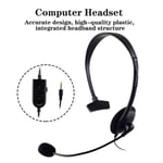 Unilateral Earphones Headphones Mic for Call PC Head-mounted Single-ear Headset