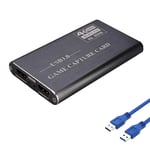 Carte d'acquisition HDMI vers USB3.0 4K,1080P,Dongle d'acquisition pour jeux vidéo en direct,OBS - Type Black