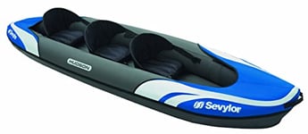 Sevylor Hudson inflatable Canoe, 2+1 person folding kayak, durable and lightweight, compact and easy to transport, 374 x 89 cm