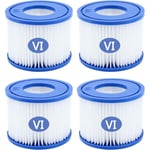 Spa-filter för typ VI, storlek 6 poolfilter för 58323, filterpatroner (4-pack)