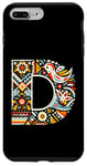 Coque pour iPhone 7 Plus/8 Plus Lettre initiale de l'alphabet D dans le style d'art populaire