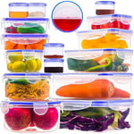 32 Pcs Large Food storage containers-2500ML to Sauces Box Stackable Kitchen storage bowls setsBPA Free Leak proof Plastic food Storage Containers with lids airtight-Microwave freezer safe lunch Boxes