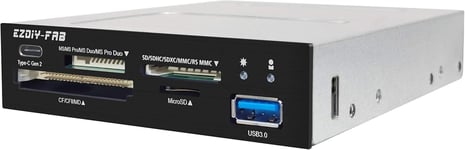 Lecteur de carte interne de panneau avant de PC,Port USB 3.1 Gen2 de type C,Compatible avec carte SD MS XD CF TF pour ordinateur,Compatible avec n'importe quel boîtier d'ordinateur de 3.5