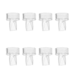 8-pack manuell bröstpump tillbehör omvänd anknäbbs backflow preventer (transparent) (3.2X2.5X2.5CM, transparent)