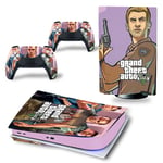 Kit De Autocollants Skin Decal Pour Console De Jeu Ps5 Full Body Gta5 Grand Theft Auto, Version Cd-Rom T2337