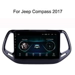 pour Jeep Compass 2017 - Système de Navigation 10,1 Pouces GPS Navi 2 Din Android Voiture Radio avec GPS Bluetooth WiFi à écran Tactile Voiture Stéréo Lecteur