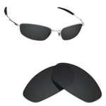 Hawkry Polarized Replacement Lenses for-Oakley Whisker Sunglass -Stealth Black