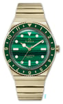 Timex TW2V92200 Q Diver Inspired (36mm) Green Malachite Dial Watch