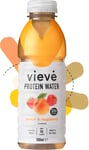 Vieve Protein Water 6x500ml - Peach & Raspberry | 20g Protein, Sugar Free, Fat &