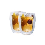 MasterPRO Mixology - 2 pièces Verre sous 380 ml fabriqués en borosilicate à double paroi - finition transparente - supports de -20º à 200 ° - lave-vaisselle appropriée - sans toxique