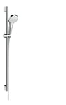 hansgrohe Croma Select S Ensemble de douche Multi EcoSmart 9 l/min avec barre Unica'Croma 90 cm, blanc/chromé, 26571400