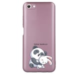 Coque rose pour Iphone 7 8 SE panda et lapin kawaii