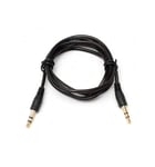 Câble Double Jack 3.5 mm Longueur 1m noir Connecteur Audio - Amahousse