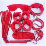 Kit Set BDSM Gag Collar Mask Whip Handledsmanschetter Ankelmanschetter Repkoppel SM Fe78776